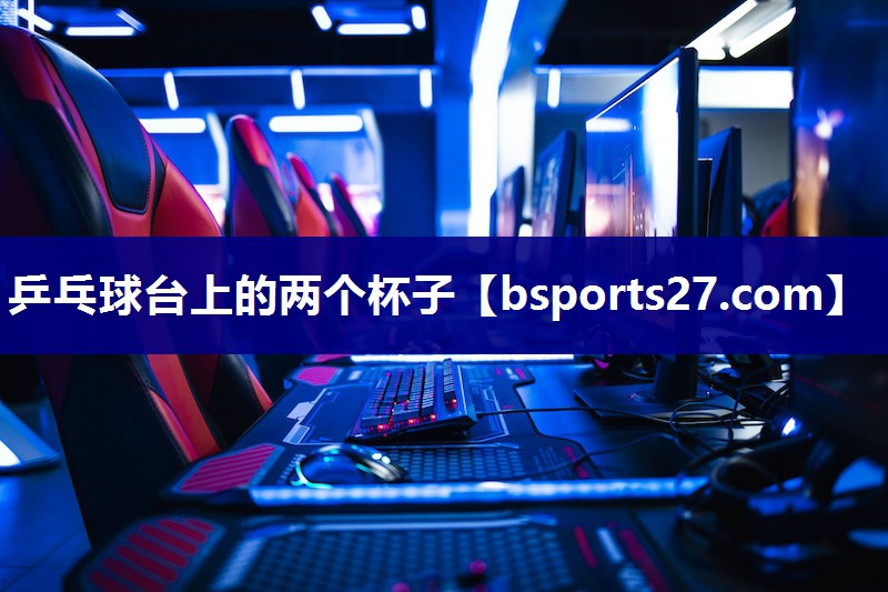 乒乓球台上的两个杯子